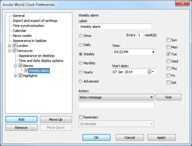 DLG_PageAlarmClock dialog