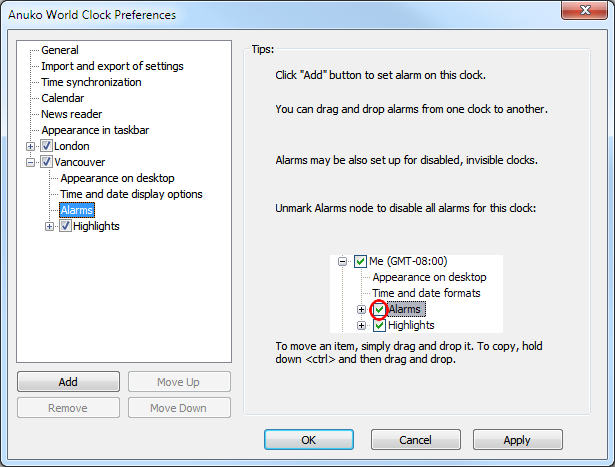 DLG_PageAlarms dialog