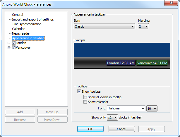 DLG_PageAppearanceTaskbar dialog