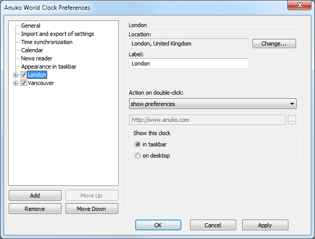 DLG_PageClock dialog