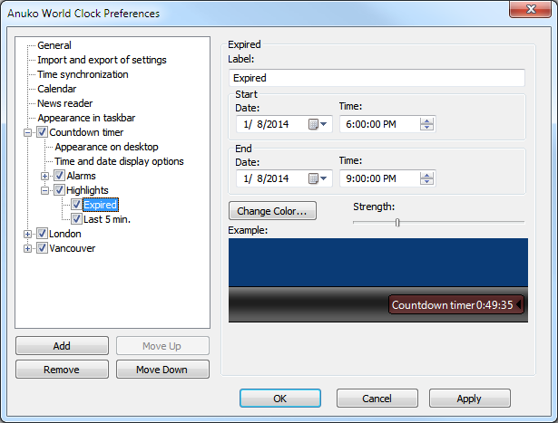 DLG_PageHighlightAt dialog