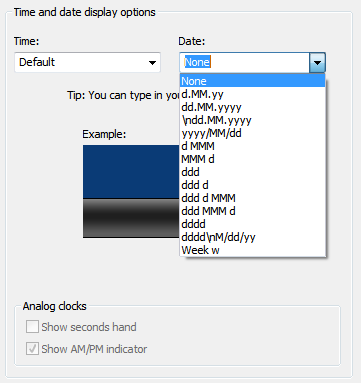 World Clock date formats