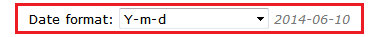 Select date display format on Group settings page in Time Tracker