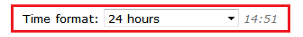 Select time display format on Group settings page in Time Tracker