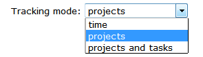 Select tracking mode on the Group settings page in Time Tracker
