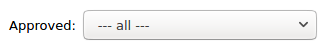 Filtering report by approved status