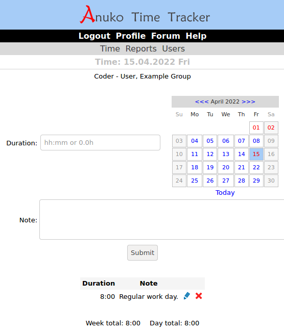 Tracking time only without binding time records to projects or activities