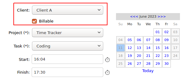 Enable Clients and Invoices in Time Tracker to bill customers