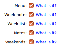 Week view configuration options