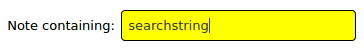 Filtering report by content in notes