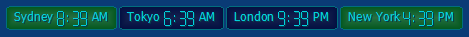 Clocks for Forex markets on Windows