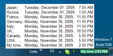 Clocks for G8 countries in tooltip in Windows