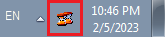 World Clock icon in taskbar