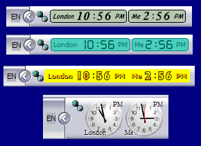 Anuko World Clock skin examples